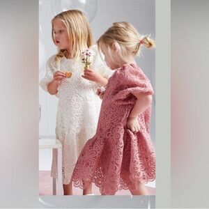 Jonathan Simkhai X Lelebelle Penelope Flower Girl White Lace Dress Sz 6 (Girl)